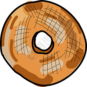 白色背景上的釉面甜甜圈插画矢量蛋糕早餐绘画收藏糖果小雨配料卡通片戒指奶油图片