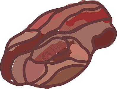 切块Bone Chuck烤肉 插图 白色背景的矢量热狗羊排羊肉产品世界香肠牛肉肉类小吃食物设计图片