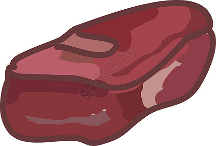 白色背景上的熏肉食物牛肉羊肉小吃红肉火腿肋骨插图收藏图片