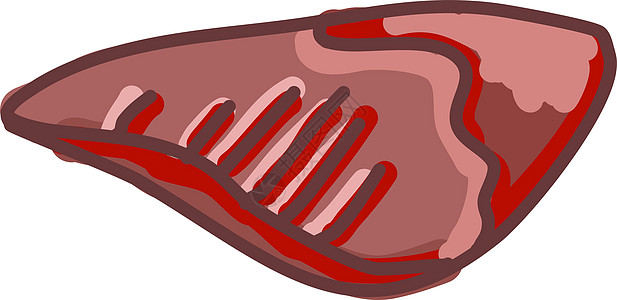 白色背景上的红肉插画矢量羊肉食物猪肉产品火腿插图香肠小吃肉类牛肉图片