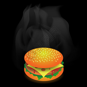 街头快餐 新鲜的汉堡包 不健康的高热量膳食 芝士三明治图片