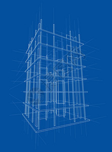 正在建造的房子的绘图 韦克托原理图工地建筑师计算机绘画3d文档办公室建筑工程师图片