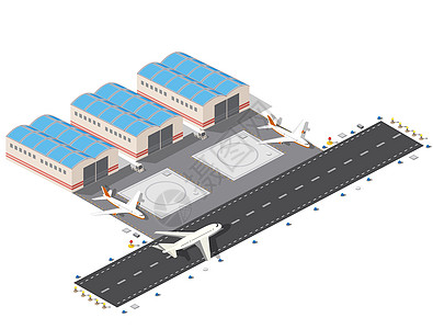 等距城市机场航班喷射设施飞机插图旅行技术航空行李飞行图片