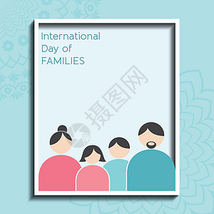 国际家庭日  4 人家庭的概念父亲母亲和女儿爸爸男性乐趣妈妈儿子女士父母婴儿喜悦丈夫图片