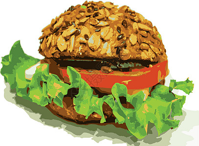 芝士吐司准备好在白色背景上吃三明治乡村蔬菜汉堡包子芝士熏肉火鸡桌子食物洋葱设计图片
