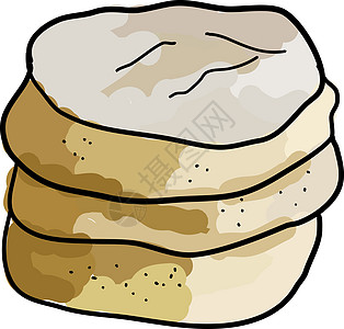 乳酪白色背景上的奶酪糖霜插图矢量设计图片