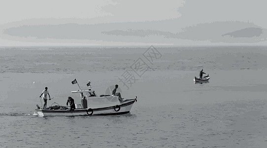 伊斯坦布尔的城市景观和景观与船海景假期海岸风景天空游客旅游观光日落蓝色图片