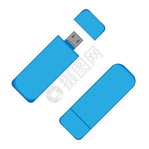 闪存驱动器 USB 电脑内存 平面样式图片