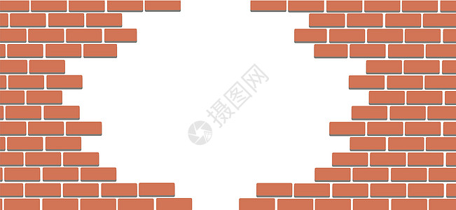 砖墙背景艺术 vecto材料红色装饰白色建筑插图栅栏石头建筑学风格图片