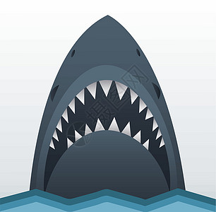 它制作图案的鲨鱼图标矢量蓝色游泳钓鱼荒野危险吉祥物生活艺术插图牙齿图片
