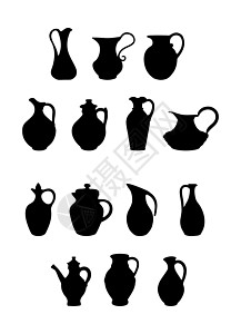 一组不同形状和配置的水罐 用于设计 a图片