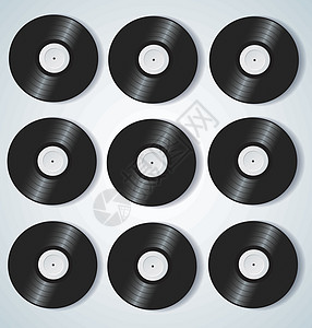 黑胶唱片音乐背景矢量它制作图案记录塑料墙纸磁盘工作室打碟机光盘娱乐留声机黑色图片