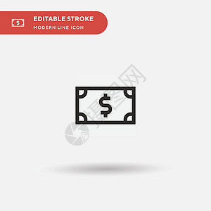 Dollar 简单矢量图标 说明符号设计模板f货币现金钱包投资金融插图信用商业帐户财富图片