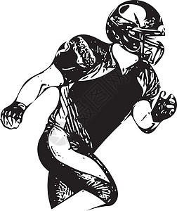 美式足球球员它制作图案头盔男人运动员草图运动服院子冠军活动娱乐船尾图片