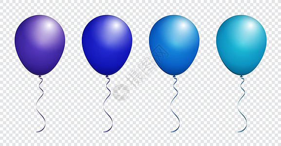 在矢量 Se 中的白色上孤立的颜色有光泽的绿色气球质量插图艺术狂欢海军收藏生日空气礼物蓝色图片