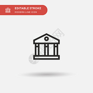 Bank 简单向量图标 说明符号设计模板 用于公文包建筑拍卖货币网络硬币小猪支付金融现金图片
