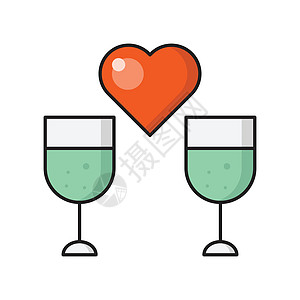 浪漫爱情餐厅插图玻璃夫妻派对艺术饮料庆典奢华婚姻图片
