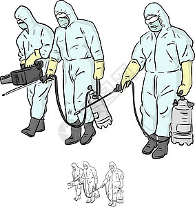 3名防护服喷洒消毒剂专家 含图片