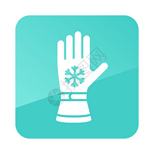 冬季滑雪手套矢量图标 冬季标志季节活动安全衣服运动假期插图运动装图片