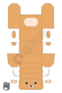 派对礼品盒牦牛设计用于糖果小礼物面包店 包模板伟大的设计适用于任何目的生日迎婴派对 矢量股票图图片