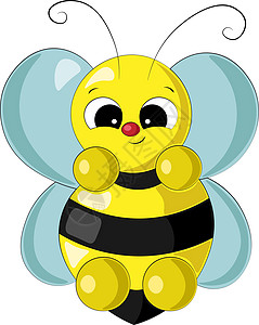 可爱的卡通蜜蜂 在科罗拉多画插图图片
