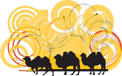 它制作图案骆驼旅行跑步野生动物沙漠动物旅游插图生活单峰荒野图片