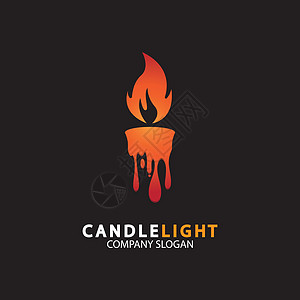 蜡烛灯图标标志设计矢量模板卡片生日烛台辉光芳香庆典烛光假期持有者烧伤图片