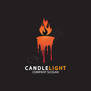 蜡烛灯图标标志设计矢量模板教会庆典宗教灯芯烛光艺术烧伤品牌辉光标识背景图片