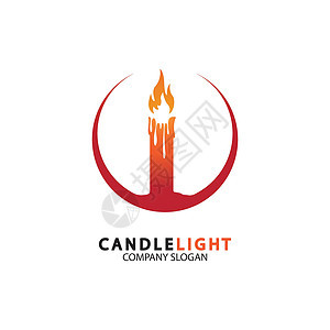 蜡烛灯图标标志设计矢量模板卡片假期烧伤芳香烛光石蜡烛台持有者蜡烛宗教图片