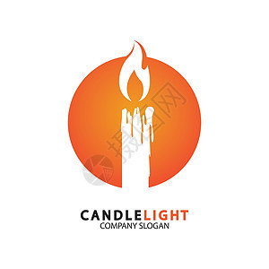 蜡烛灯图标标志设计矢量模板蜡烛灯芯石蜡芳香烛光假期卡片烛台火焰宗教图片