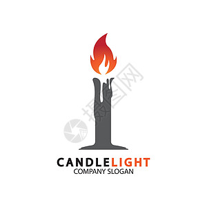 蜡烛灯图标标志设计矢量模板假期灯芯卡片收藏持有者石蜡艺术芳香蜡烛生日图片