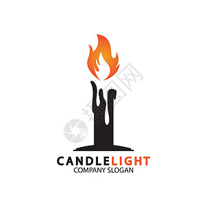 蜡烛灯图标标志设计矢量模板烛台假期火焰卡片收藏持有者生日石蜡蜡烛教会图片