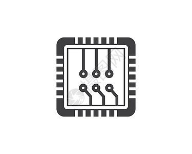 电路板线 cpu 芯片图标标志插图 vecto记忆计算控制器母板电脑硬件内存芯片组半导体工程图片