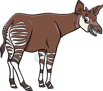 卡通 okapi 漫画动物特征图片