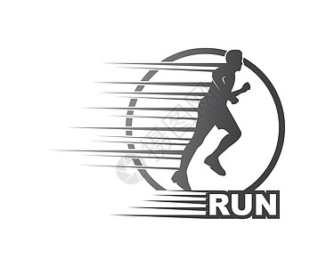 奔跑的人图标矢量图设计乐趣运动训练赛跑者海报肌肉优胜者活动竞赛男性图片