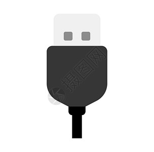 它制作图案 USB 电缆矢量图标图片