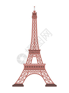 埃菲尔铁塔法国巴黎世界著名建筑矢量图国家首都地标公园旅行金属旅游插图历史性游客图片