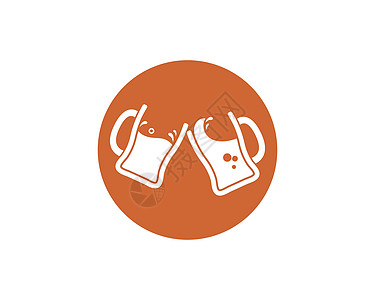 啤酒标志图标矢量插图设计木头工艺啤酒花小麦饮料干杯线路派对啤酒厂粮食图片
