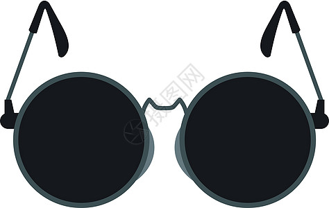 黑色圆形镜片眼镜图片
