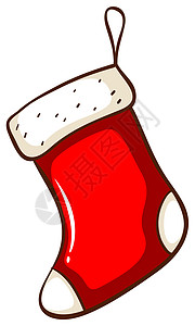 红色圣诞袜的简单画法图片