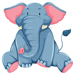 粉色大象背景乳齿象高清图片
