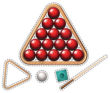 带红球和 stic 的泳池套装图片