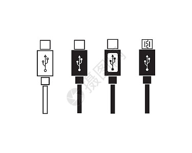 usb 图标矢量图驾驶电脑技术插座力量磁盘硬件电子连接器插头图片