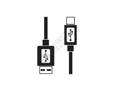 usb 图标矢量图连接器插头驾驶电脑电子插座硬件黑色收费磁盘图片