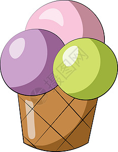 单元素冰淇淋 在科罗拉多画插图图片