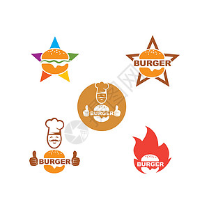 餐厅图标汉堡图标矢量图设计芝麻餐饮盘子面包插图零食牛肉厨师咖啡店洋葱设计图片