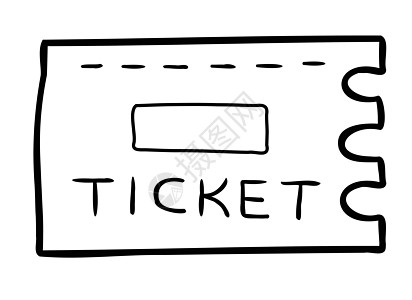 卡通矢量图的票电影入口录取优惠券展示剧院节日座位艺术门票图片