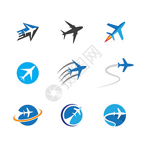 飞机符号矢量 ico航空公司翅膀喷射速度货物乘客运输飞行员航班旅行图片
