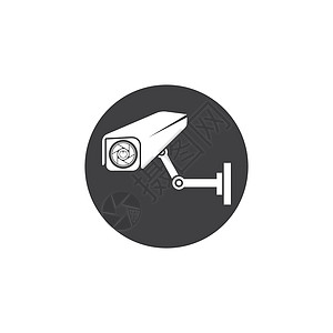 闭路电视图标矢量图解设计模板警卫危险记录安全插图隐私电子警察犯罪监视器图片