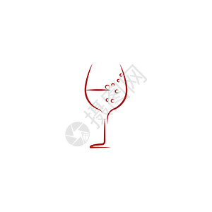 葡萄酒标签葡萄酒标志模板矢量符号酒厂假期红色标签菜单标识酒杯酒精食物玻璃设计图片